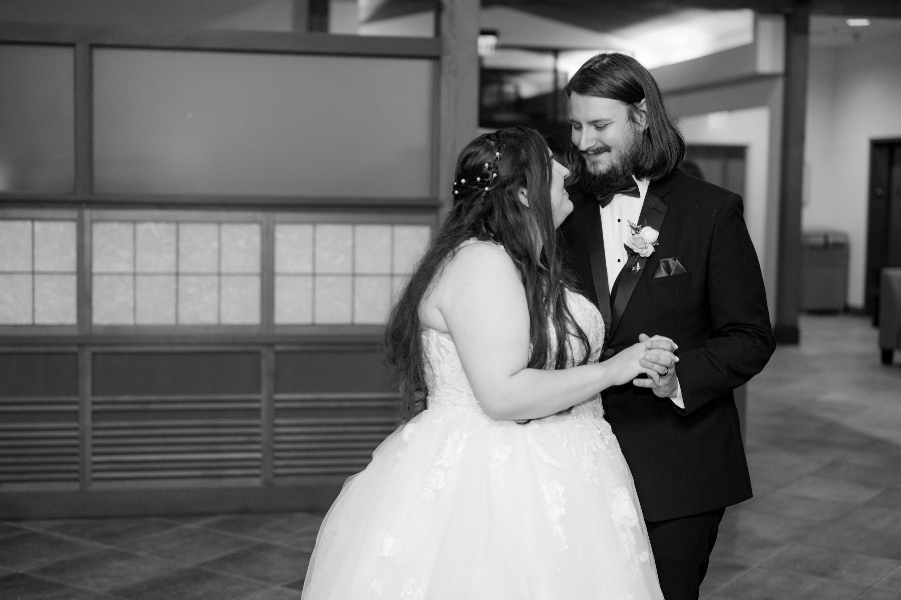 a couple having their first dance at their wedding